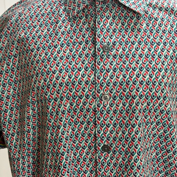 Robert Graham Red and Blue Casual Button Down Shirt - Picture 4 of 16